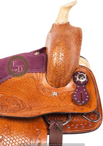 Saishas เกรดพรีเมี่ยมแบบชาวตะวันตก DD หนังแท้ทรงกระบอกสำหรับแข่งม้าทำด้วยมือน้ำหนักเบาสวมใส่สบาย - Product Image 4