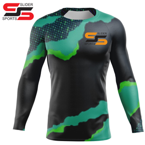 Venta al por mayor de camisa de sublimación de manga larga de impresión Rash Guard para hombres deportivos Baselayers - Product Image 4