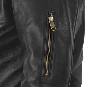 Veste en cuir personnalisée Veste d'hiver de haute qualité pour hommes Nouveau design Veste en cuir de style Hip Hop avec logo à l'avant - Product Image 4