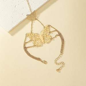 Bracelet chaîne papillon doré pour femmes, bijoux fins élégants, cadeau d'Halloween - Product Image 6