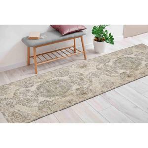 Tappeto Stampato: Motivo Floreale Etnico Turco Anatolico in Tonalità Delicate, Tappeto Morbido Non Tessuto - Product Image 1