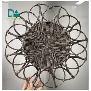 Sustainable Handmade Woven Rattan Bamboo Placemats Eco Friendly Dining <b>Table</b> Mats - Product Image 1