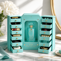 Boîte cadeau calendrier de l'avent en forme de flacon de parfum Saint-Valentin, 14 tiroirs, emballage beauté, papier FSC