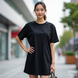 T-Shirt à col rond en polyester 100% pour femmes, manches courtes à séchage rapide compressé et écologique, respirant - Product Image 6