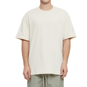 T-shirt pour homme de haute qualité 100% coton, écologique, respirant, séchage rapide, anti-rides, vêtement d'été à manches courtes, coupe ample, 180g - Product Image 1