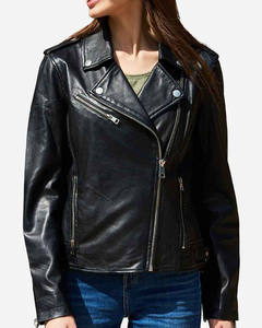 Vente chaude confortable peau de vache veste de moto en cuir pour hommes longueur régulière respirant coupe-vent hiver grande taille - Product Image 4