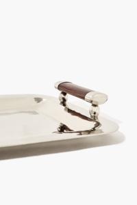 Juego de 3 bandejas de metal de acero inoxidable para servir alimentos, diferentes tamaños, cubiertos de metal, bandeja de restaurante de chocolate, calidad superior - Product Image 5