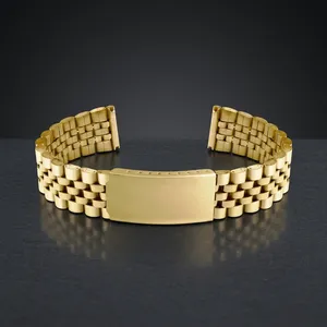 Luxury Unisex GD7030 Gold Stainless Steel Smartwatch Band Stainless Steel Buckle Adjustable <b>Watch</b> Strap <b>Watch</b> Bands <b>Watch</b> Part - Product Image 1