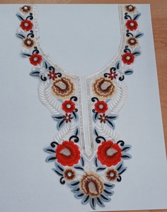 Col brodé en coton biologique Patches de marques durables écologiques avec une belle broderie - Product Image 4