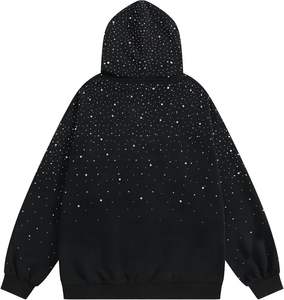 Sudadera con Capucha Brillante de Cristal de Imitación de Diamantes, Unisex, Estilo Urbano, Brillante, para Invierno, con Logotipo Personalizado, 100% Algodón, Ropa de Moda - Product Image 2