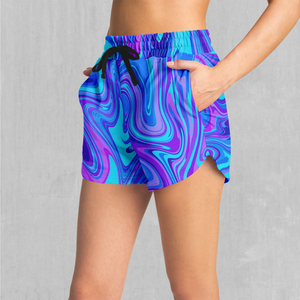 Último diseño 100% algodón pantalones cortos de sublimación de cintura alta para mujer Pantalones cortos casuales de moda con impresión de logotipo personalizado 2025 - Product Image 3