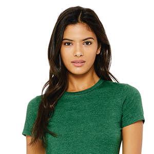 เสื้อยืดทรงสลิมฟิตสำหรับผู้หญิง,เสื้อรัดไหล่ความยาวลำตัวยาวขึ้น100% Airlume หวีและแหวนปั่นผ้าฝ้าย32 Single 4.2 Oz - Product Image 4