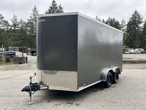 New 8.5x16 11.4K Enclosed <b>Cargo</b> <b>Trailer</b> with Black Out Package 200kg Payload Pewter Finish Made in at - Product Image 6