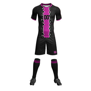 Vêtements de sport de haute qualité, vêtements de football personnalisés, couleur noire, uniforme de football, maillots de football sublimés pour enfants, ensembles unisexes - Product Image 3