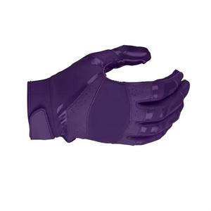 Gants de football américain pour hommes, respirants, légers, confortables, doux, imprimés sur mesure, couleur violette, crochet - Product Image 4