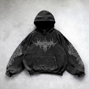 เสื้อฮู้ดดีทีจีพิมพ์ลายวินเทจสำหรับผู้ชายและ Y2K เสื้อสวมหัวเสื้อกีฬาแขนยาวแบบปักลายสตรีทแวร์ผ้าครอปสำหรับฤดูหนาว - Product Image 1