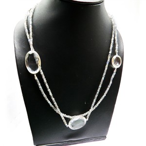 Collier en argent sterling 925 avec labradorite, calcédoine et citrine, design ultime, bijoux Shri Ashapura, Bohemia, fiançailles, pour femmes - Product Image 2