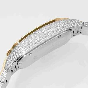 Reloj Deportivo Analógico de Alta Calidad para Hombre, Diseño Hip Hop de Acero Inoxidable, Diamante Cultivado en Laboratorio con Claridad VVS, Ventana de Cristal Inteligente, Único - Product Image 3