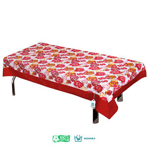 Elegante mantel estampado de algodón 100%, elegante patrón cuadrado Floral, decoración suave para el hogar, boda, comedor, uso al aire libre, tejido - Product Image 2