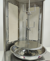 Machine à shawarma au gaz Campbon ZH-9211R, mini, en acier inoxydable, avec rotation verticale, pour restaurant, snack-bar