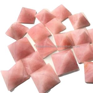Pirámide de cuarzo rosa natural al por mayor piedra curativa semipreciosa tallada Reiki Feng Shui recuerdo mascota artesanía material de piedras preciosas - Product Image 1