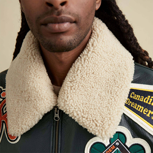 Blouson d'automne de baseball universitaire américain universitaire unisexe dernières vestes personnalisées de haute qualité à col montant broderie peignée - Product Image 3