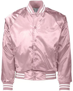 Chaqueta universitaria de satén para hombre, chaqueta de bombardero con logotipo bordado personalizado, proveedor a granel - Product Image 5