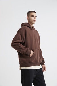 400gsm Cotton Distressed Vintage Heavyweight Plain Pullover Hoodies Oversized No Drawstring Acid Washed Hoodie - Product Image 5