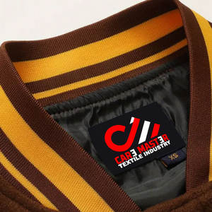 Chaquetas Bomber Varsity de Béisbol para Hombre, Estilo Letterman, Cuello Alto, Logotipo Frontal, Transpirables, de Poliéster/Algodón - Product Image 3