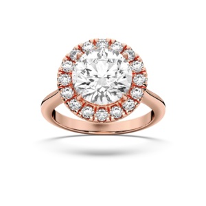 4.70กะรัต E-F/VVS-VS (4.00CT จากส่วนกลาง) แหวนหมั้นเพชรวงรอบตัดเพชรทำด้วยเงินสำหรับเธอ - Product Image 5