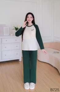 Minimalista Casual Anti-Shrink Algodón B725 Diseño personalizado Manga larga Ropa posparto Buena absorción Conjuntos de ropa de maternidad - Product Image 6