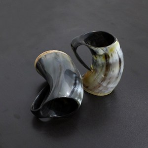 Taza de búfalo Cuerno 25 Artesanías Hogar Shave Bowl Lathering up Jabón de afeitar Taza Cuencos Taza para beber Hecho EN LA India - Product Image 4