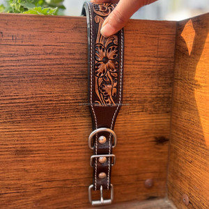 Nuevo Collar de Perro de Cuero Auténtico Hecho a Mano, Collar de Perro Ajustable Acolchado y Grabado, de Cuero Genuino, Gran Venta - Product Image 2
