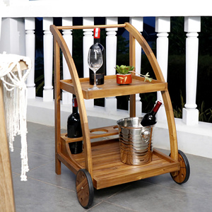 Chariot en bois de qualité supérieure provenant d'un fabricant de meubles vietnamien pour une utilisation à la maison, au jardin et dans l'hôtellerie - Product Image 5