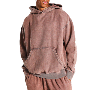 Diseñe su propio logotipo Hombres Acid Wash Hoodie para la venta Basics, Algodón mezclado/OEM Fabricado Hombres ligeros Acid Wash Hoodie - Product Image 1