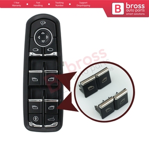 BDP643 4 Pieces <b>Window</b> Main Switch Button Cap <b>Cover</b> 7PP959858R DML for - Product Image 3