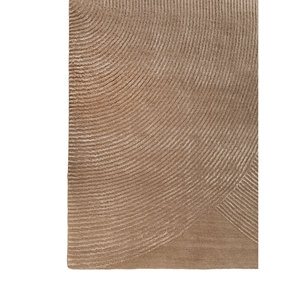 Aprezo Abstract Pattern Hand Knotted <b>Wool</b> & Bamboo Silk Rug Beige & <b>Brown</b>-for Home Use Esk-379 - Product Image 4