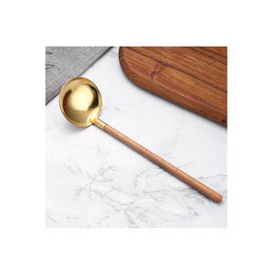 Cuillère de service à soupe en laiton design pour la vente en gros d'ensembles de cuillères de couverts dorés polis pour les articles de mariage - Product Image 6