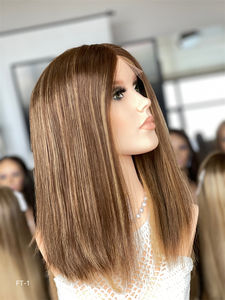 2025 nouveau luxe HD Transparent dentelle haut casher perruques Blonde Balayage cheveux européens raides vierge pour les femmes blanches Style juif - Product Image 6