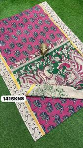 KALAMKARI NELLORE SEDA JARI BORDER SAREES CON BLUSA - Product Image 5