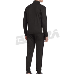 Survêtement Colorblock blanc et noir pour hommes tenue d'entraînement de gymnastique nouvelle arrivée Style sportif Logo personnalisé vêtements de sport moderne à la mode - Product Image 2