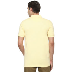 Camiseta de algodón de manga corta elástica sin costuras transpirable con estampado personalizado para hombre, camiseta informal de punto de talla grande sólida - Product Image 5