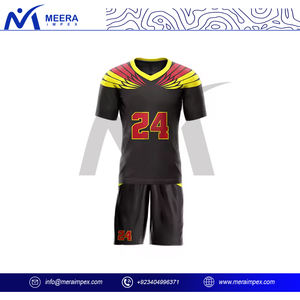 Conjunto corto de camiseta de fútbol personalizado para hombre, ropa deportiva transpirable de secado rápido para partidos de liga y entrenamiento para uso en clubes - Product Image 3