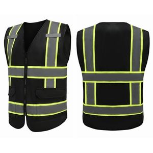 Veste de sécurité tendance pour hommes Gilet haute visibilité avec poches Gilet de sécurité noir Logo personnalisé - Product Image 4