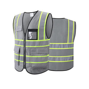 Gilet de sécurité réfléchissant pour l'extérieur, multi-poches, haute visibilité, pour l'hiver Gilet de sécurité personnalisé et résistant pour unisexe - Product Image 4