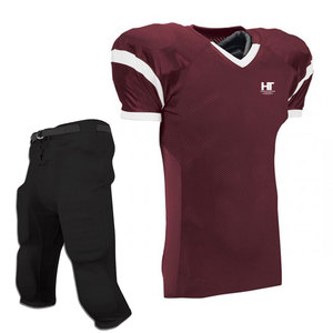 Tenues de football américain professionnelles à manches courtes 100% polyester à séchage rapide respirantes avec logo personnalisé de haute qualité - Product Image 2