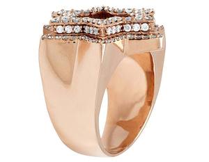 Hip Hop Style Iced Out <b>Gold</b> Plated 925 Sterling Silver Fully Moissanite Diamond Star <b>Ring</b> For <b>Men</b> - Product Image 3