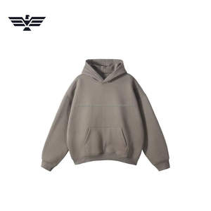 Sudadera con Capucha Gris de Invierno, Corte Regular, Estilo Desgastado, Premium, para Hombre y Mujer, Poliéster/Algodón, Forro Polar, Logotipo Frontal, 260g, Venta al Por Mayor de Fábrica - Product Image 3