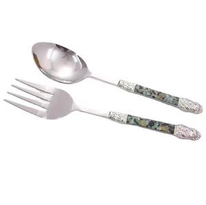 Ensemble de couverts modernes en acier inoxydable de qualité 304 manche en bois fait à la main brillant fini couverts Style chic pour offrir des cadeaux - Product Image 3