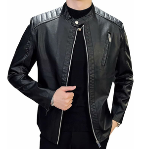 Venta al por mayor de invierno Casual Mens chaquetas de cuero transpirable hombres chaqueta de cuero de la mejor calidad 2025 - Product Image 2